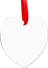 ROTD Sublimation Blank Ornament - 2 Sided - 3.25" Heart
